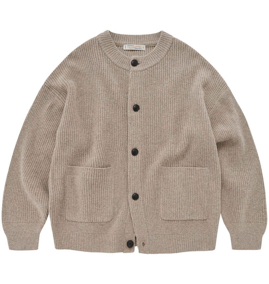 Frizmworks - Heavy Wool Round Cardigan - Oatmeal