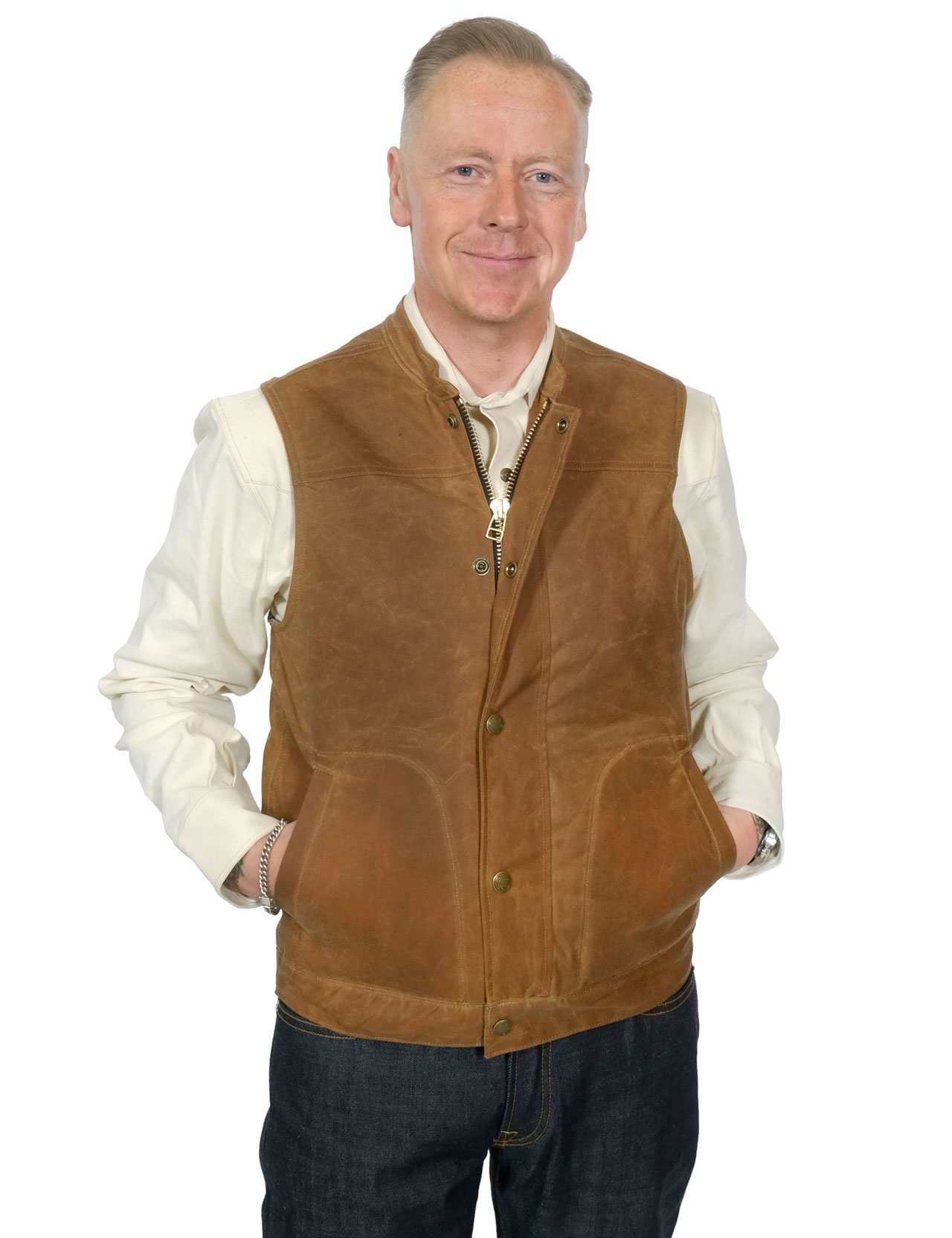 Ginew---Rancho-Wax-Vest-With-Arroyo-Lining---Brown-991