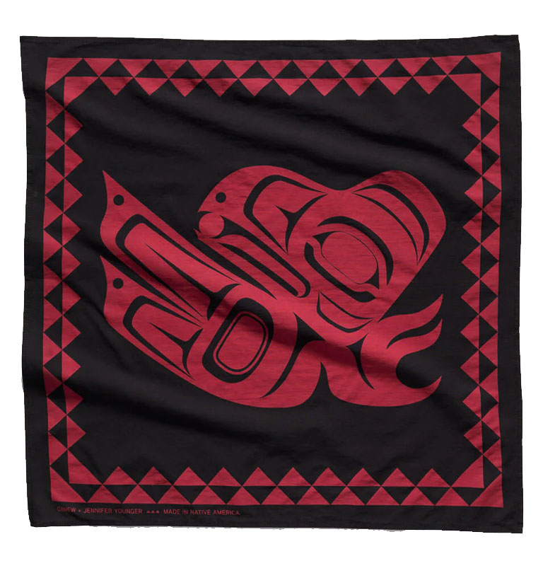 Ginew---Raven-Bandana---Black-red123