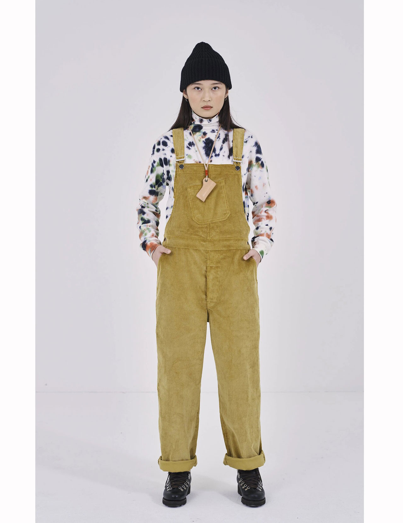Girls Of Dust - Bib Overall 8 Wale Heavy Cords - Corn