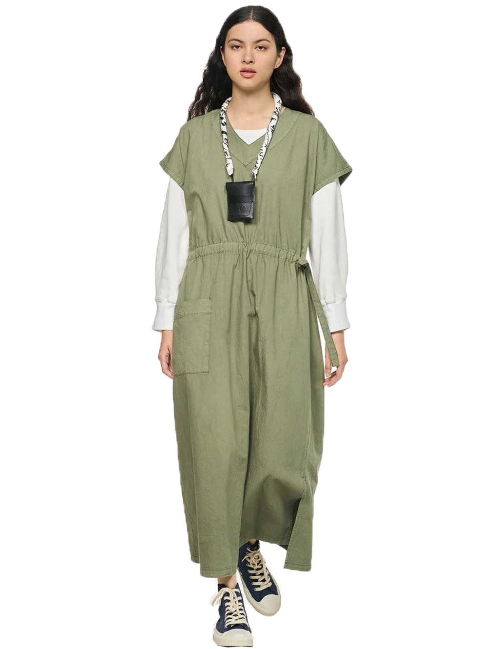 Girls Of Dust - Nurse Dress Light Cotton Drill - Cactus