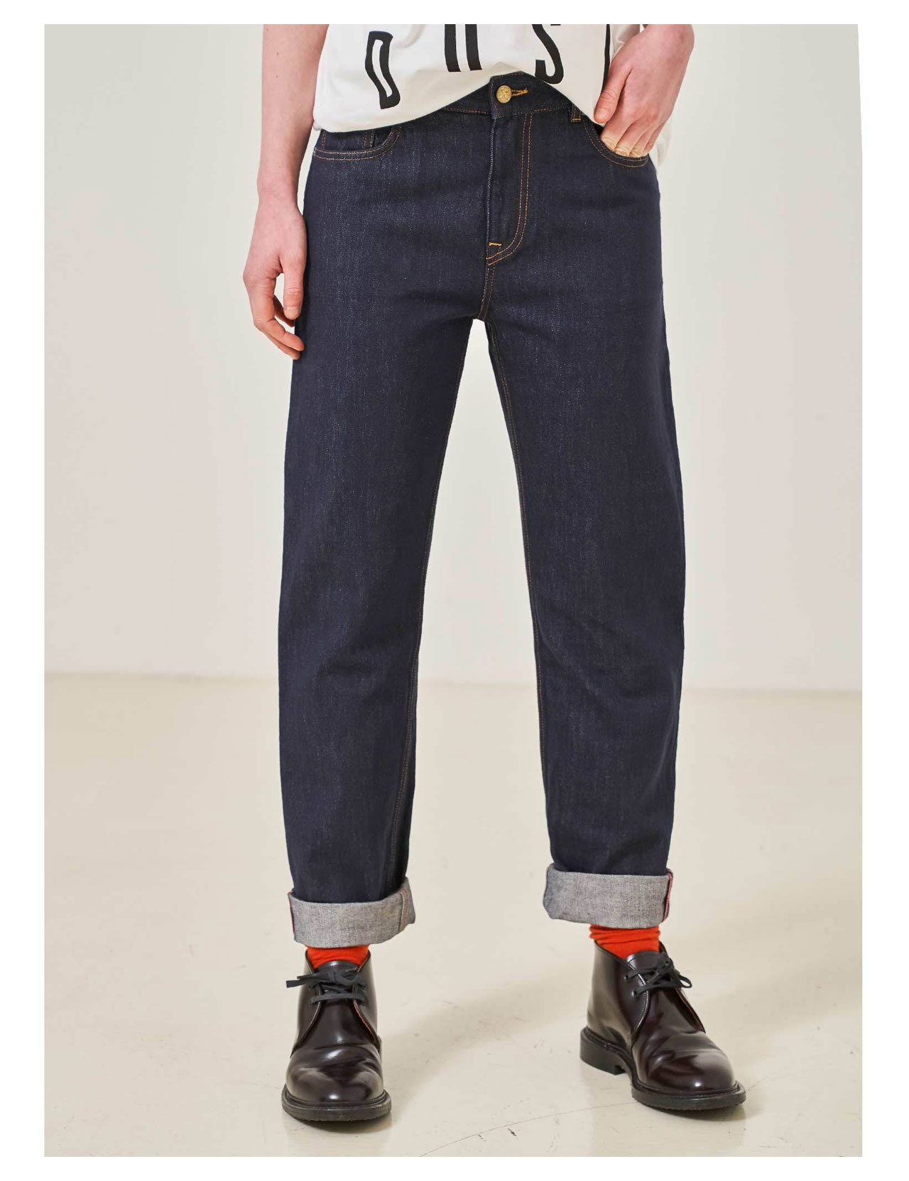 Girls Of Dust - Patty Boyfriend Selvage Denim Pants - Eco Indigo