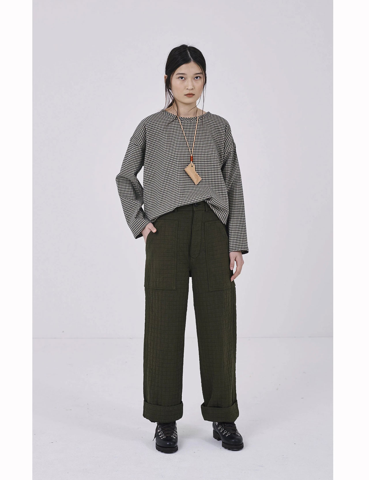 Girls Of Dust - Sailor Fatigue Kimono Cotton Pants - Khaki