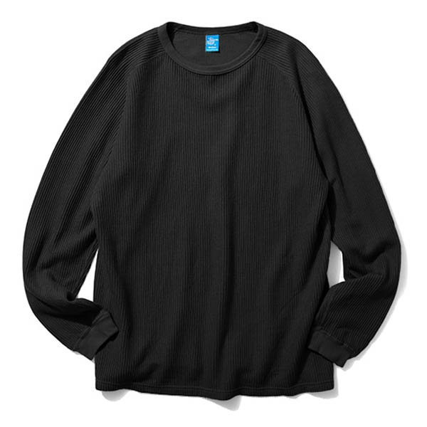 Good On - Long Sleeve Rib Knit - Pigment Dye Black