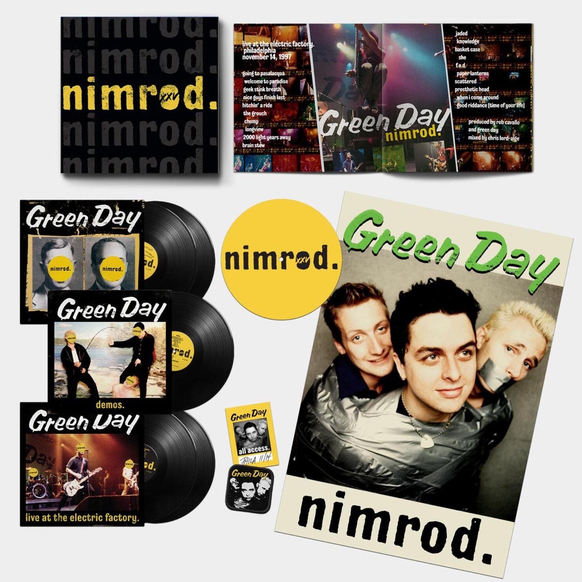 Green Day - Nimrod XXV (Silver Vinyl) Boxset - 5 x LP