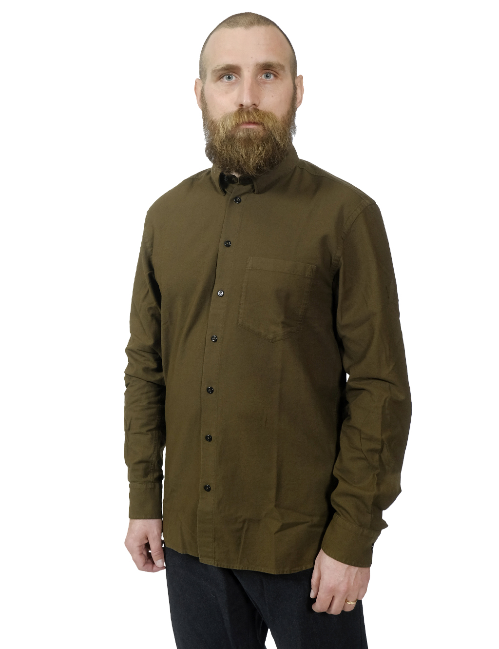 Hansen---Haakon-Hidden-Button-Down-Shirt---Plant1233