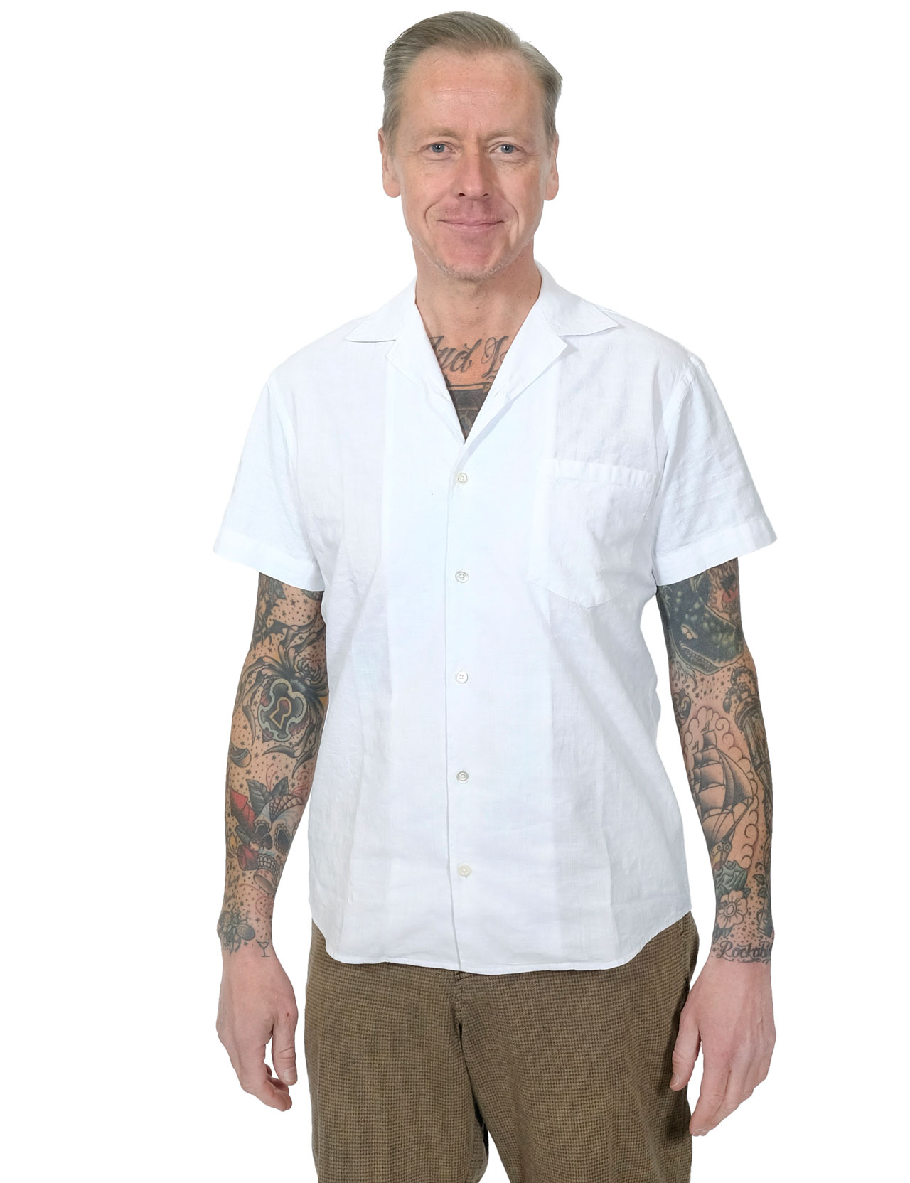 Hansen---Jonny-Short-Sleeve-Shirt---White-1