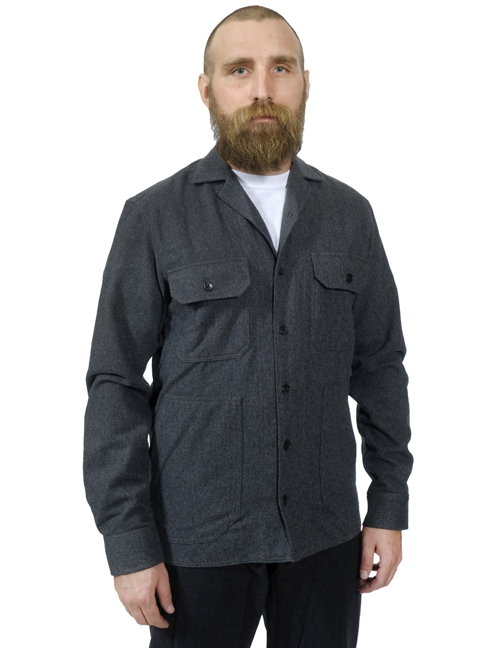 Hansen---Stefan-Worker-Over-Shirt---Grey-Melange111