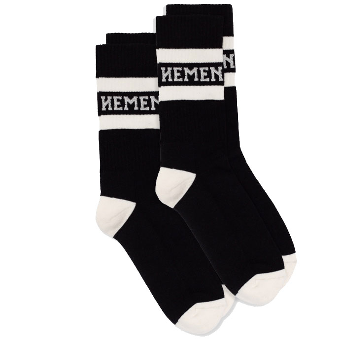 Hemen-Biarritz---2X-Pack-Sport-Socks---Black-Natural-1234