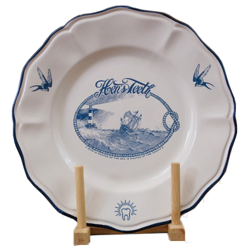 Hens Teeth - Master Of The Sea Ceramic Plate - White