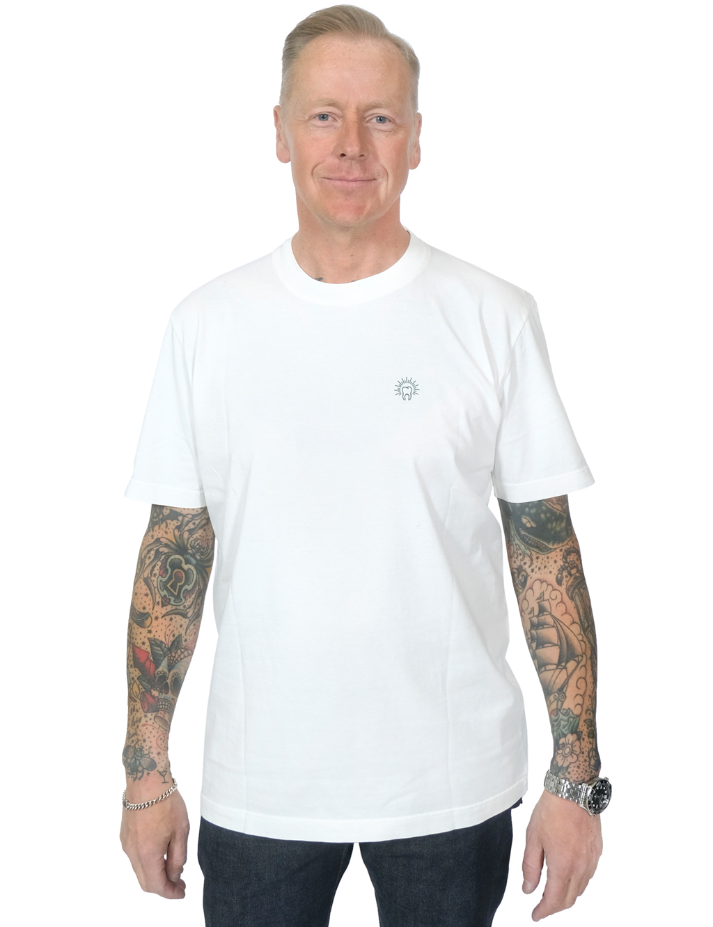 Hens Teeth - Natural Loose T-Shirt - White