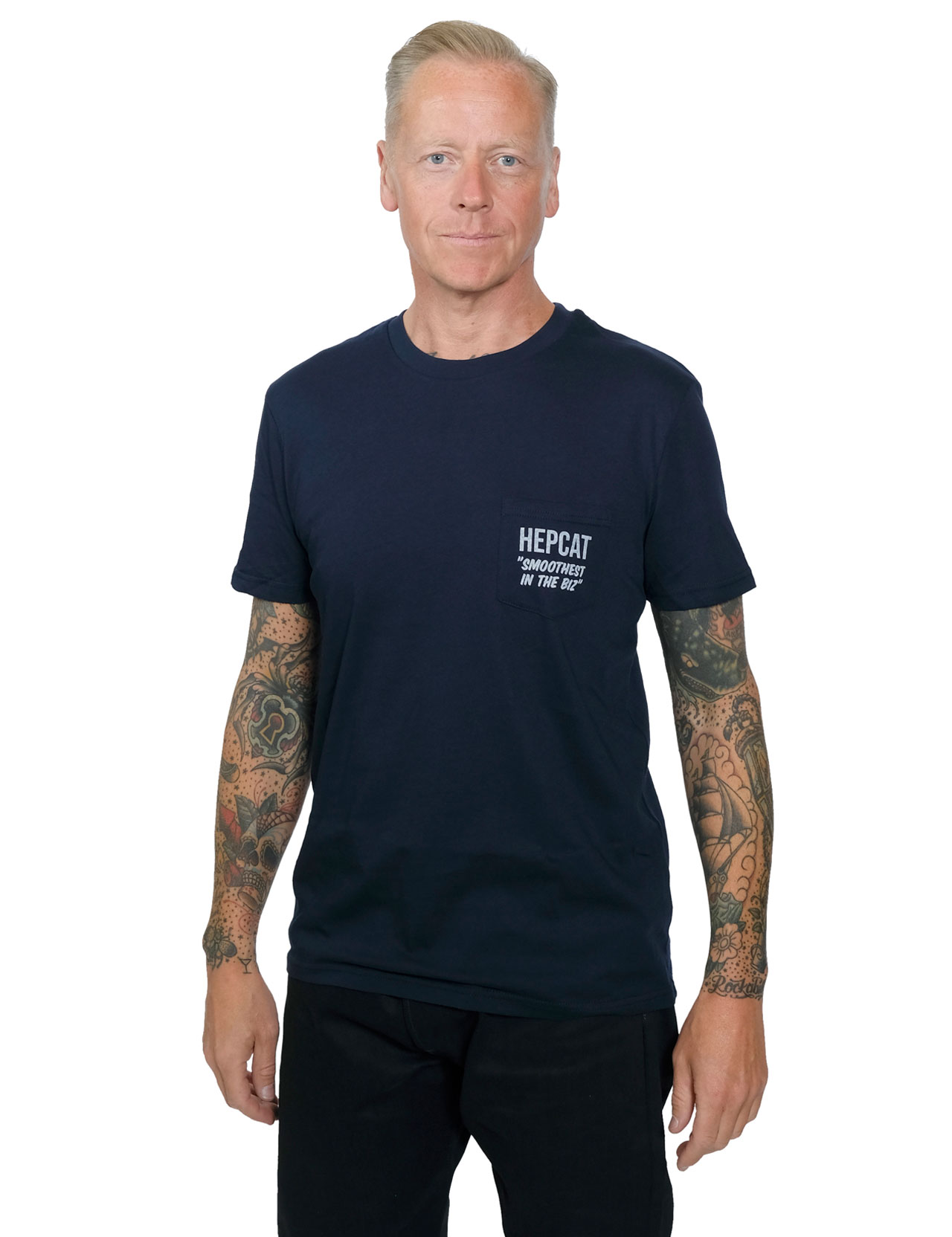 HepCat - Smoothest In The Bizz Pocket Tee - Navy