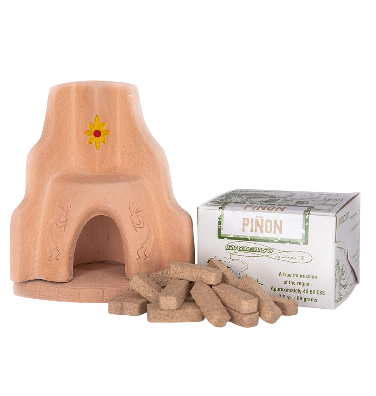 Incense of the West - Southwest Fireplace Incense Burner - Brown