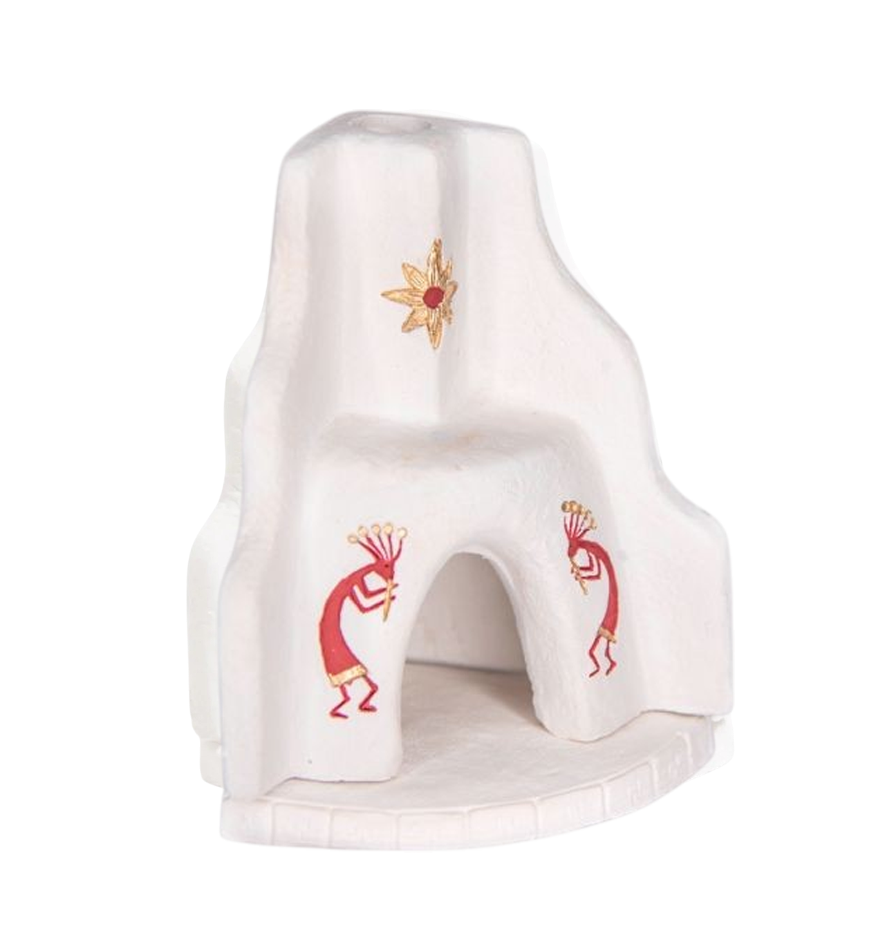 Incense of the West - Southwest Fireplace Incense Burner - Red/Gold