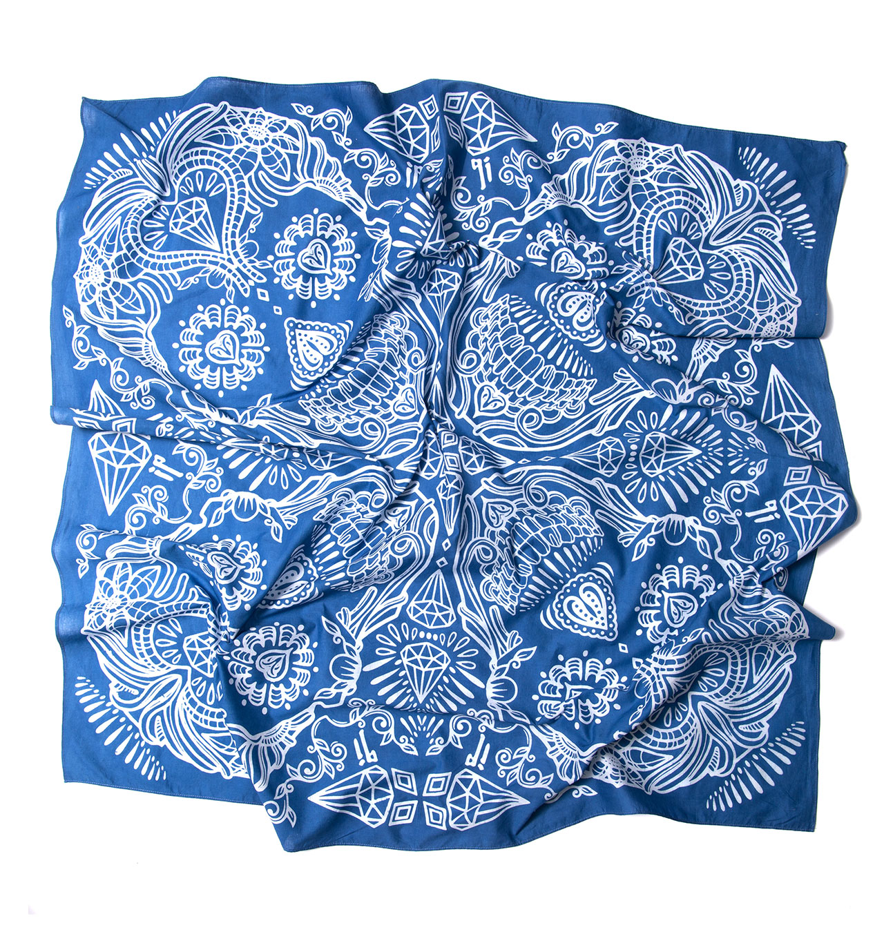 Indigo People - Skull Scarf - Indigo