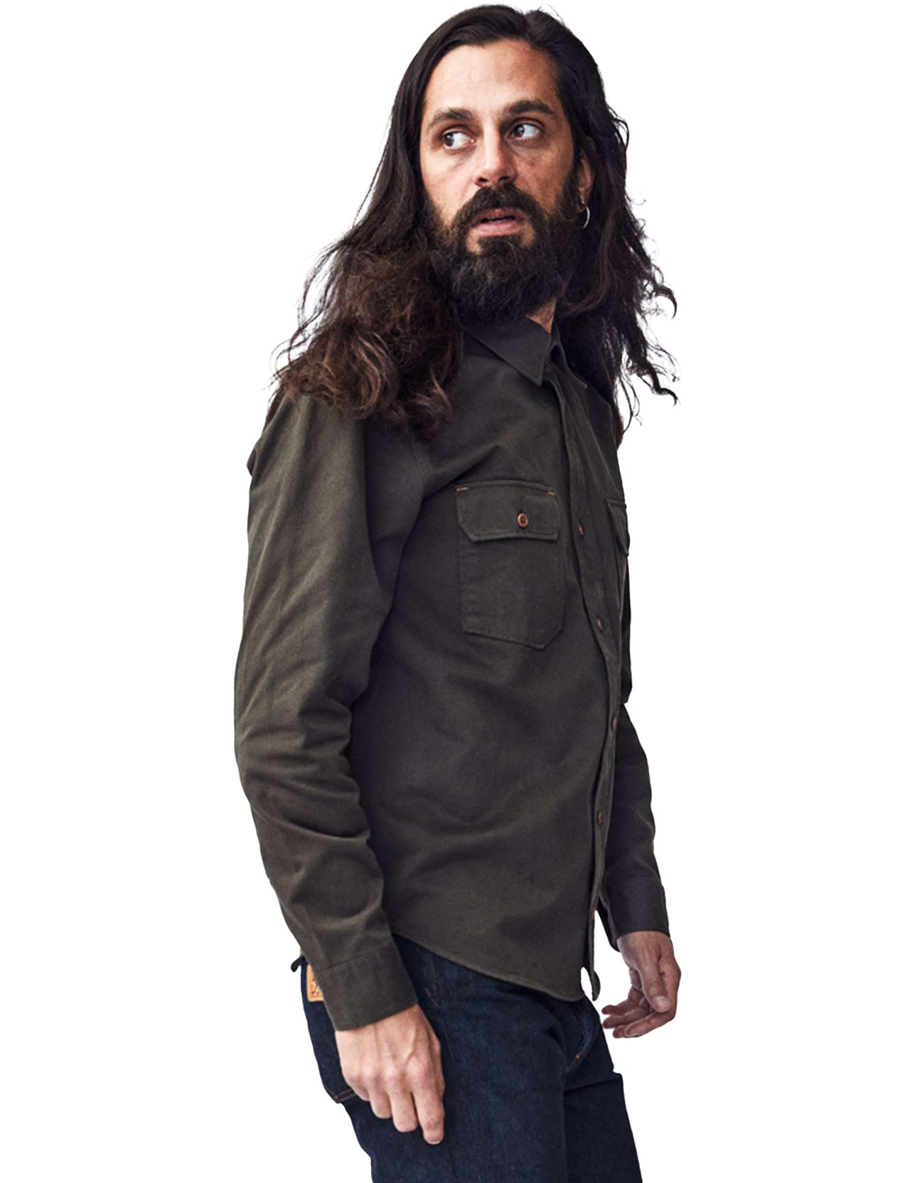 Indigofera - Alamo Shirt Cotton Twill - Greek Pitch
