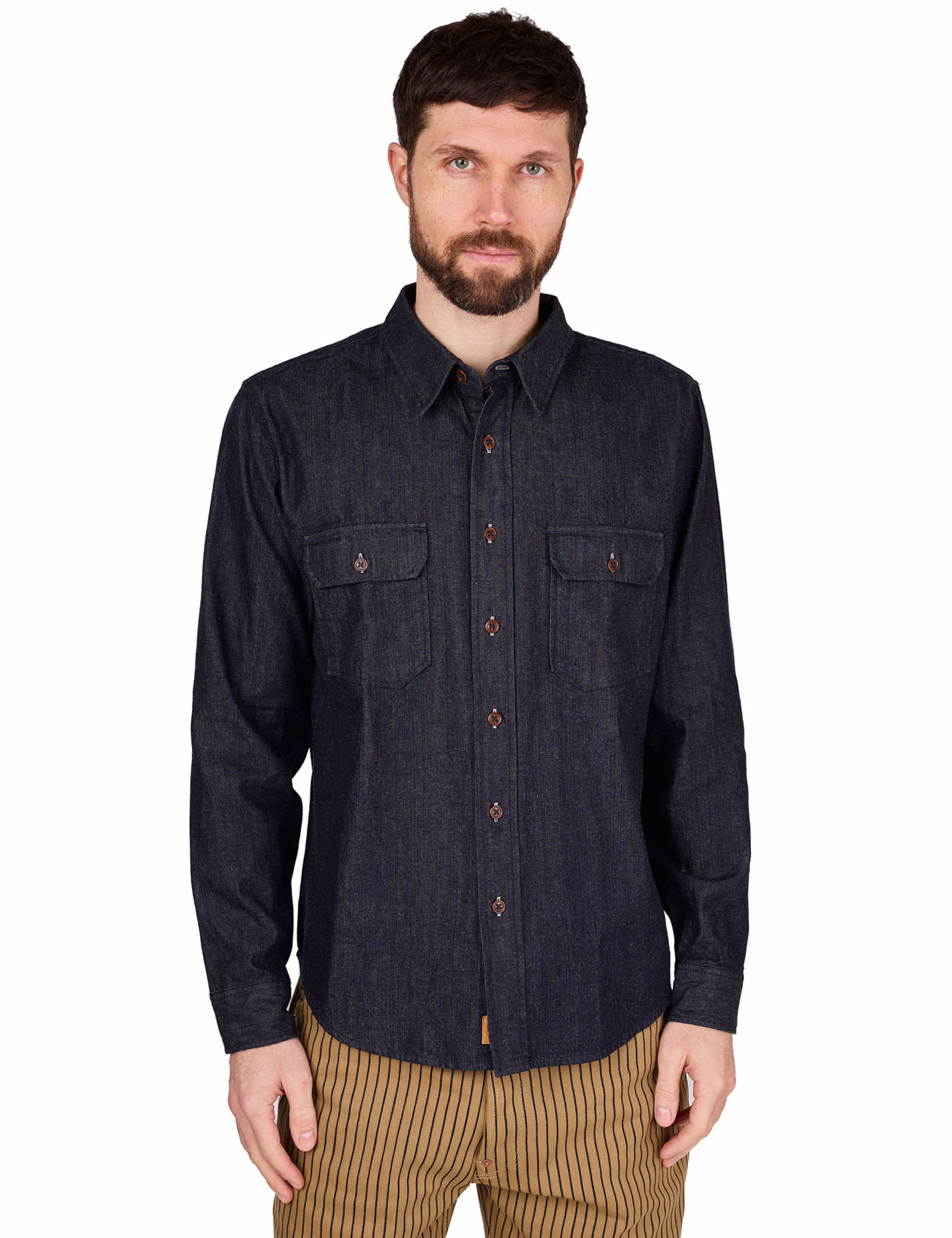 Indigofera - Alamo Shirt Rinsed 8oz Denim - Indigo