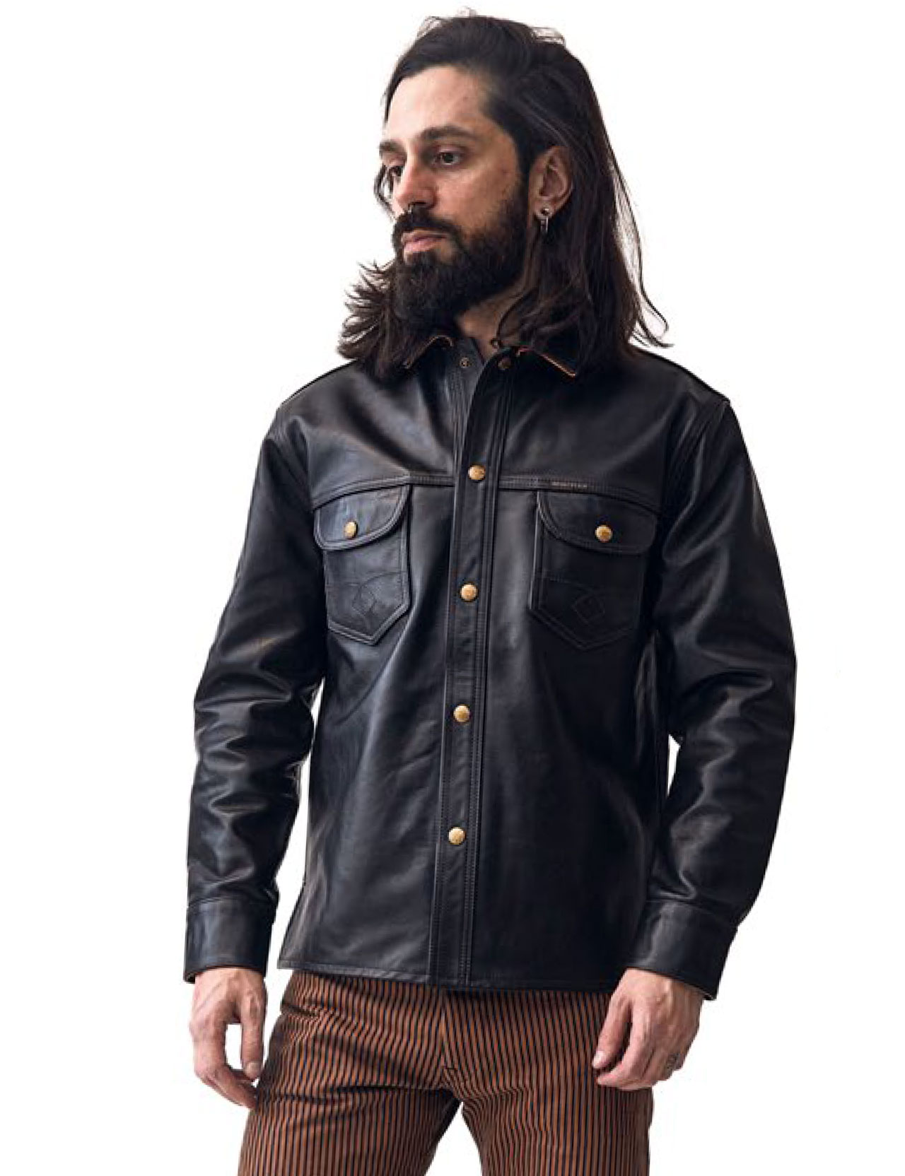 Indigofera---Copeland-Teacore-Leather-Shirt---Black1