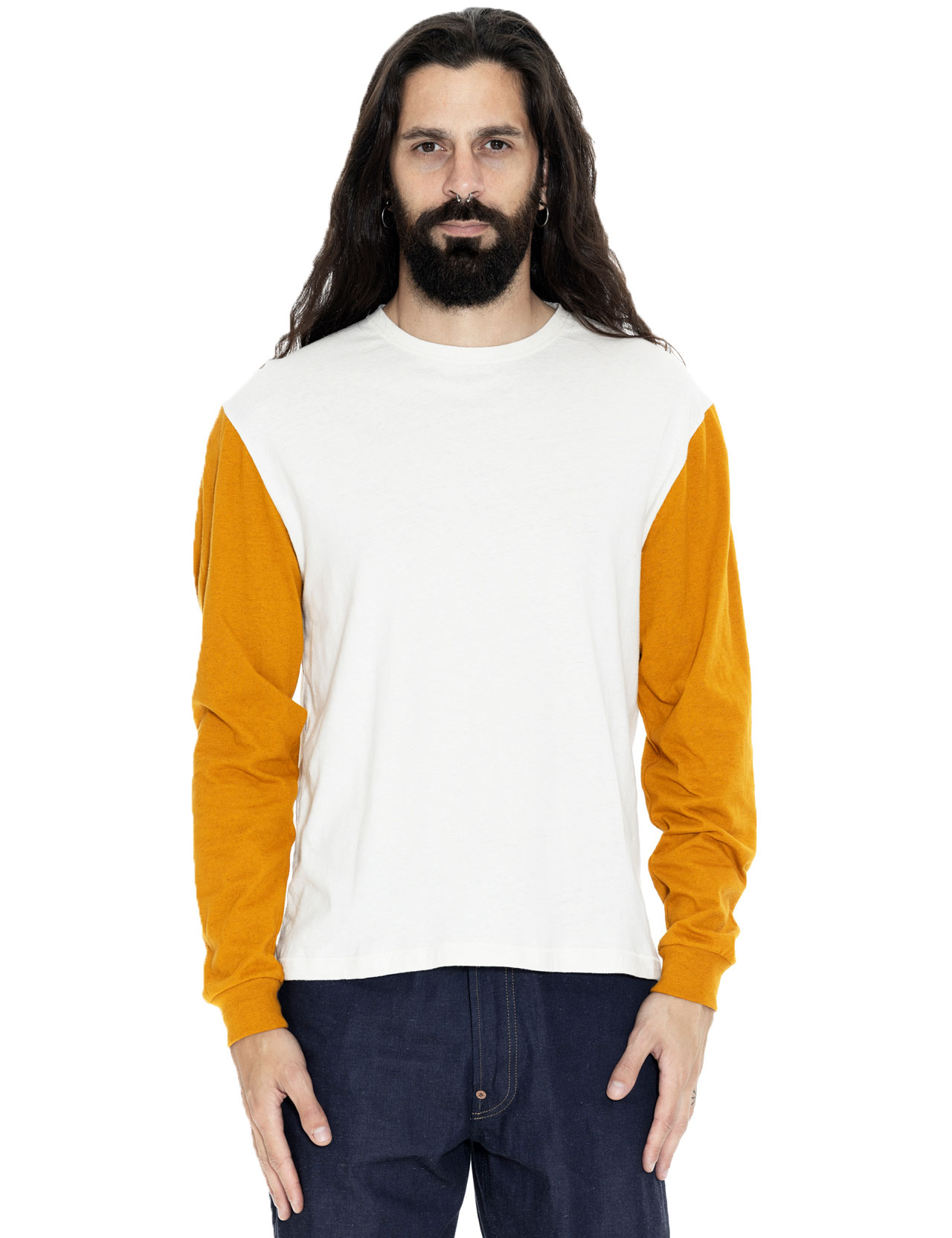 Indigofera - Dale Sweater - Gold/Cocatoo White