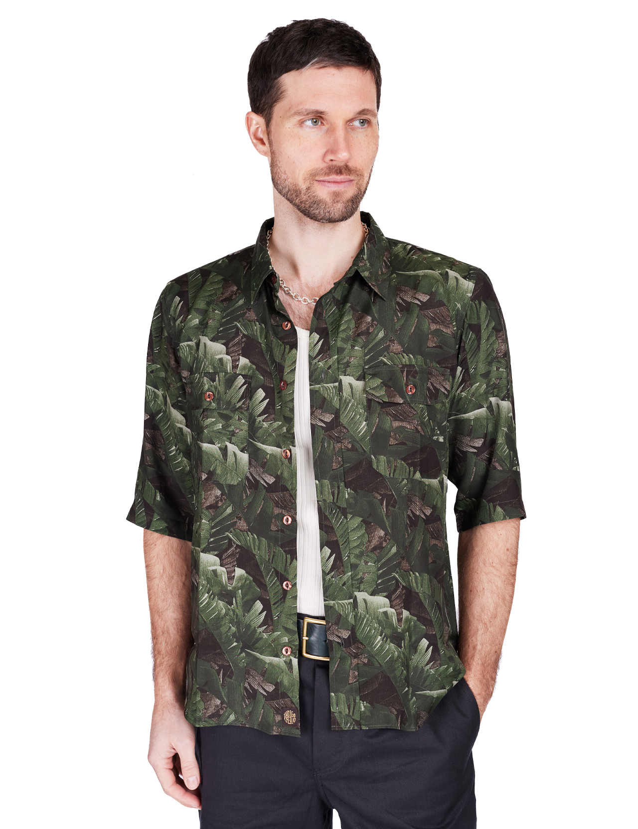 Indigofera - Delray Printed Rayon Shirt - Hawaii Camo