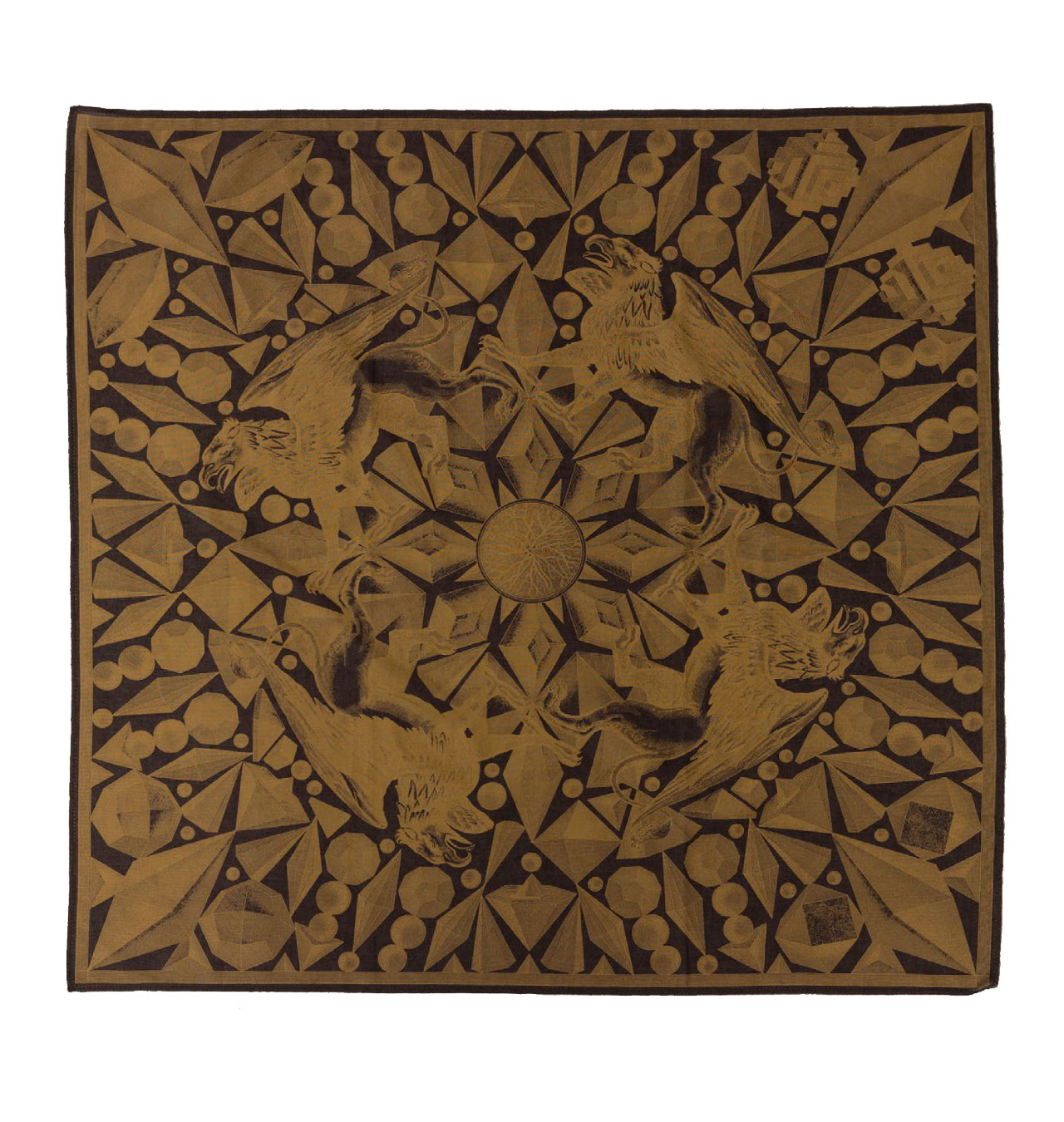 Indigofera - Diamond Bandana - Brown/Gold