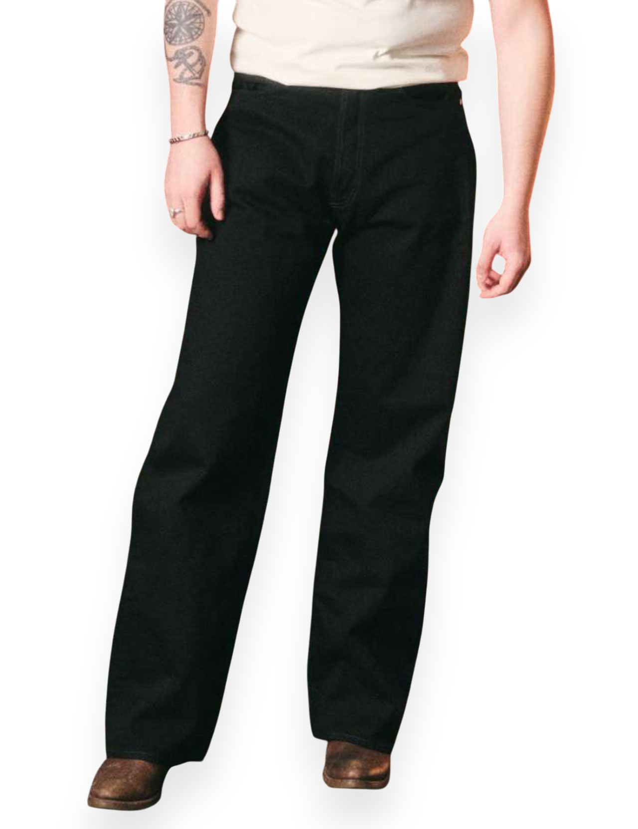 Indigofera - Duke Selvedge Jeans Rinsed Black Gunpowder - 14,5 oz