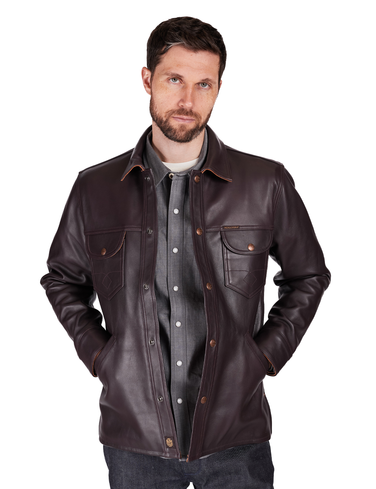 Dark burgundy leather jacket hotsell