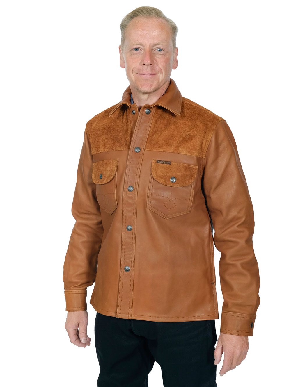 Indigofera - Fargo Leather Jacket 2 Tone Cognac