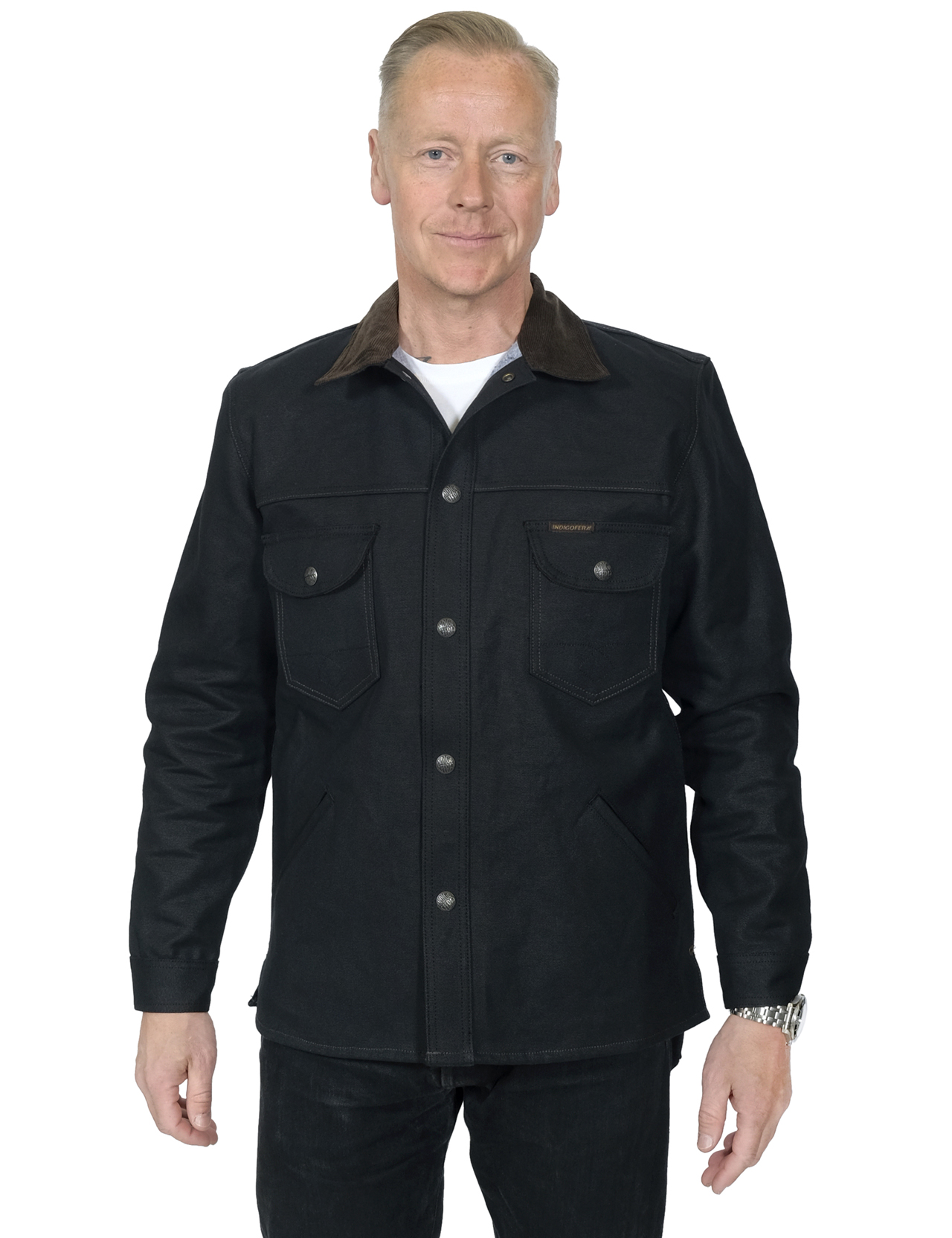 Indigofera Fargo Rider Canvas Jacket Black