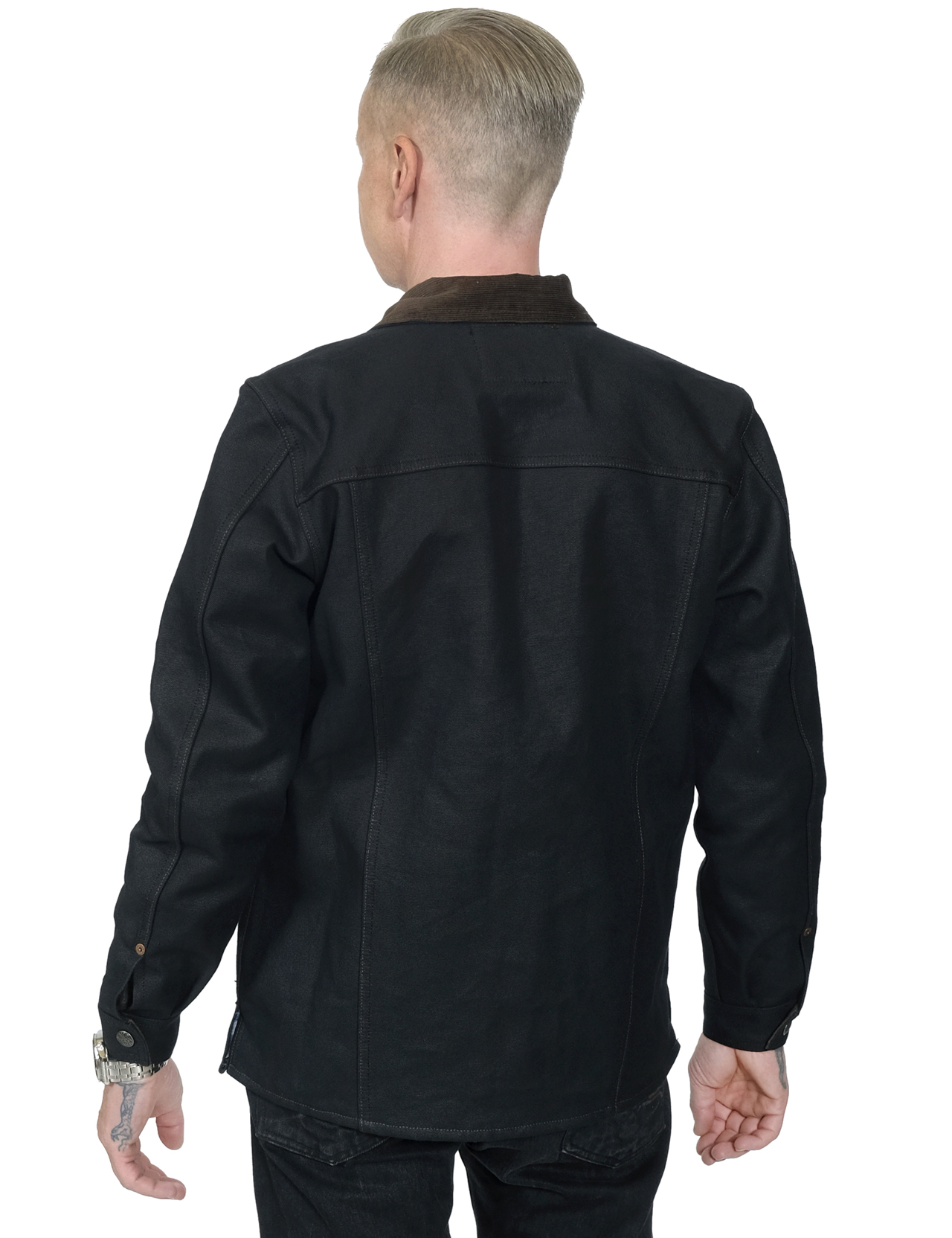 Indigofera Fargo Rider Canvas Jacket Black