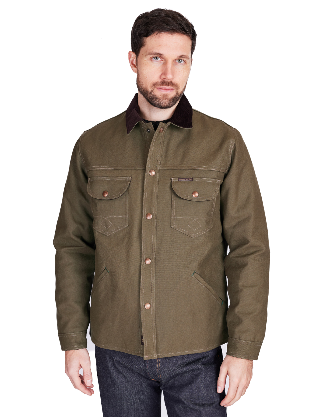 Indigofera - Fargo Rider Lined Jacket Smithson Canvas - Moss Green