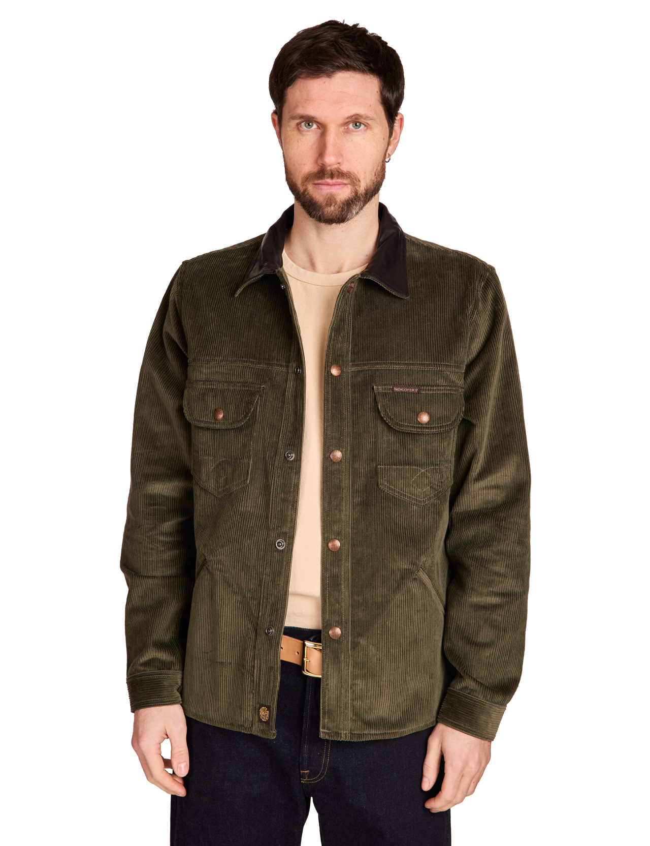 Indigofera - Fargo Trucker 8 Wale Cord Jacket - Green