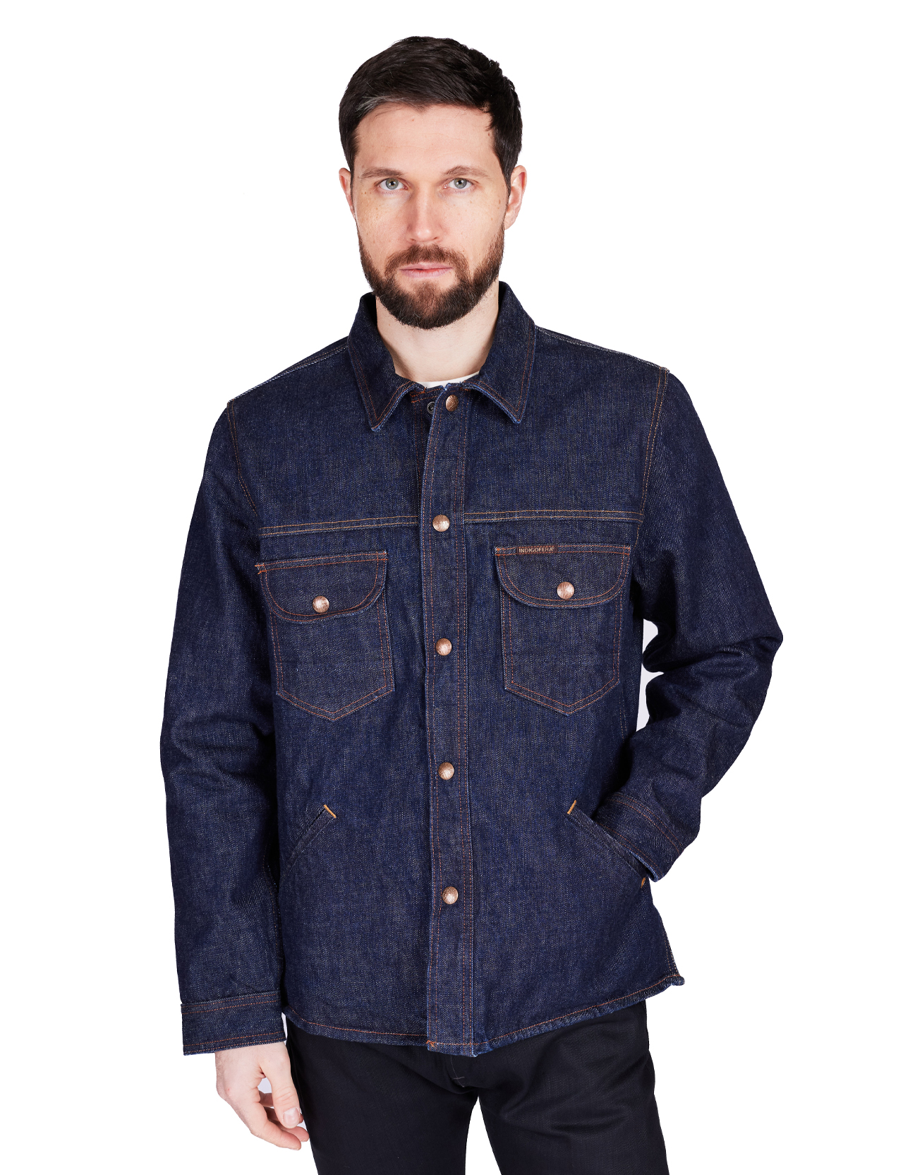 Indigofera - Fargo Trucker Jacket - Shiroyama Rinsed 18oz