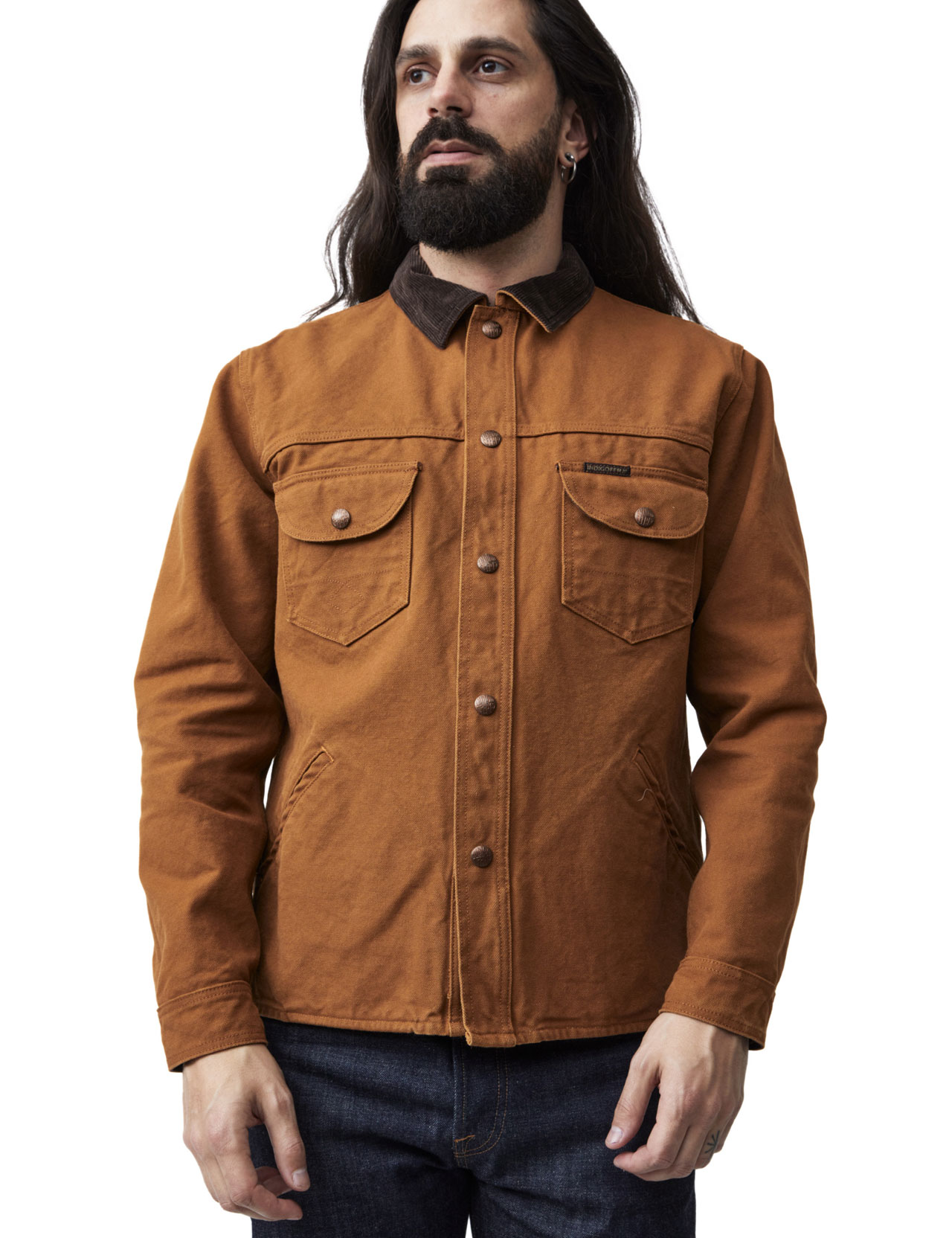 Indigofera - Fargo Trucker Jacket Smithson Canvas - 86 Terracotta