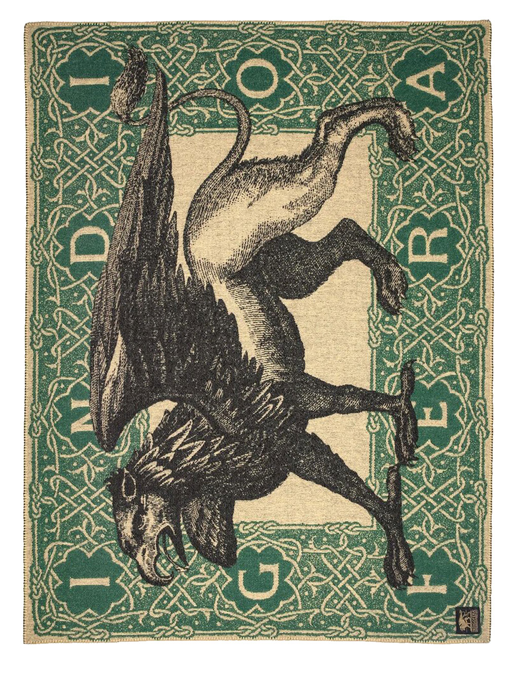 Indigofera Gryphon Logo Blanket Green