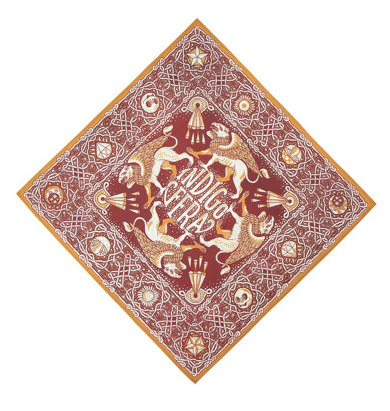 Indigofera - Gryphon Rope Bandana - Red/Beige/Blue