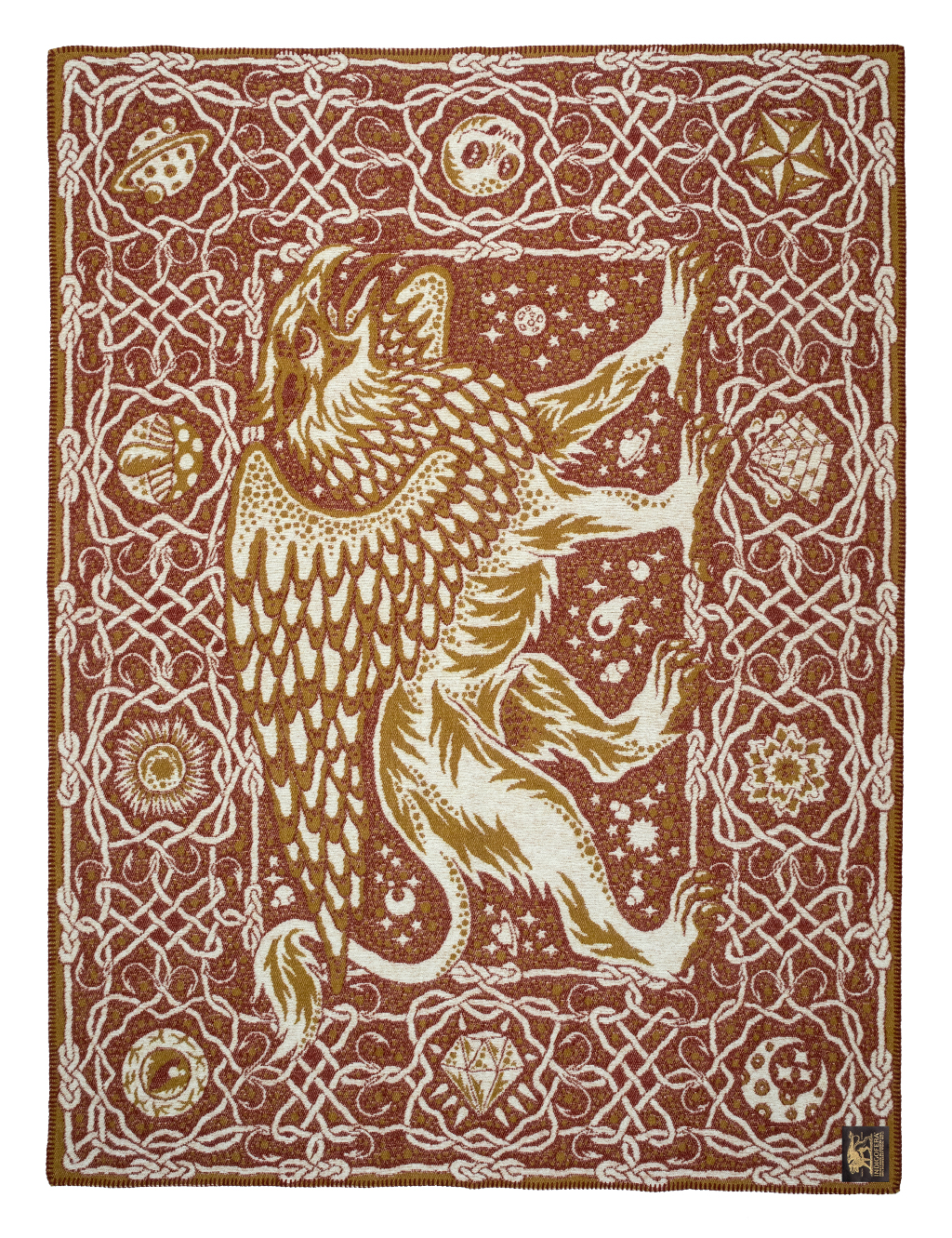 Indigofera - Gryphon Token Blanket - Rust/Olive/Blue