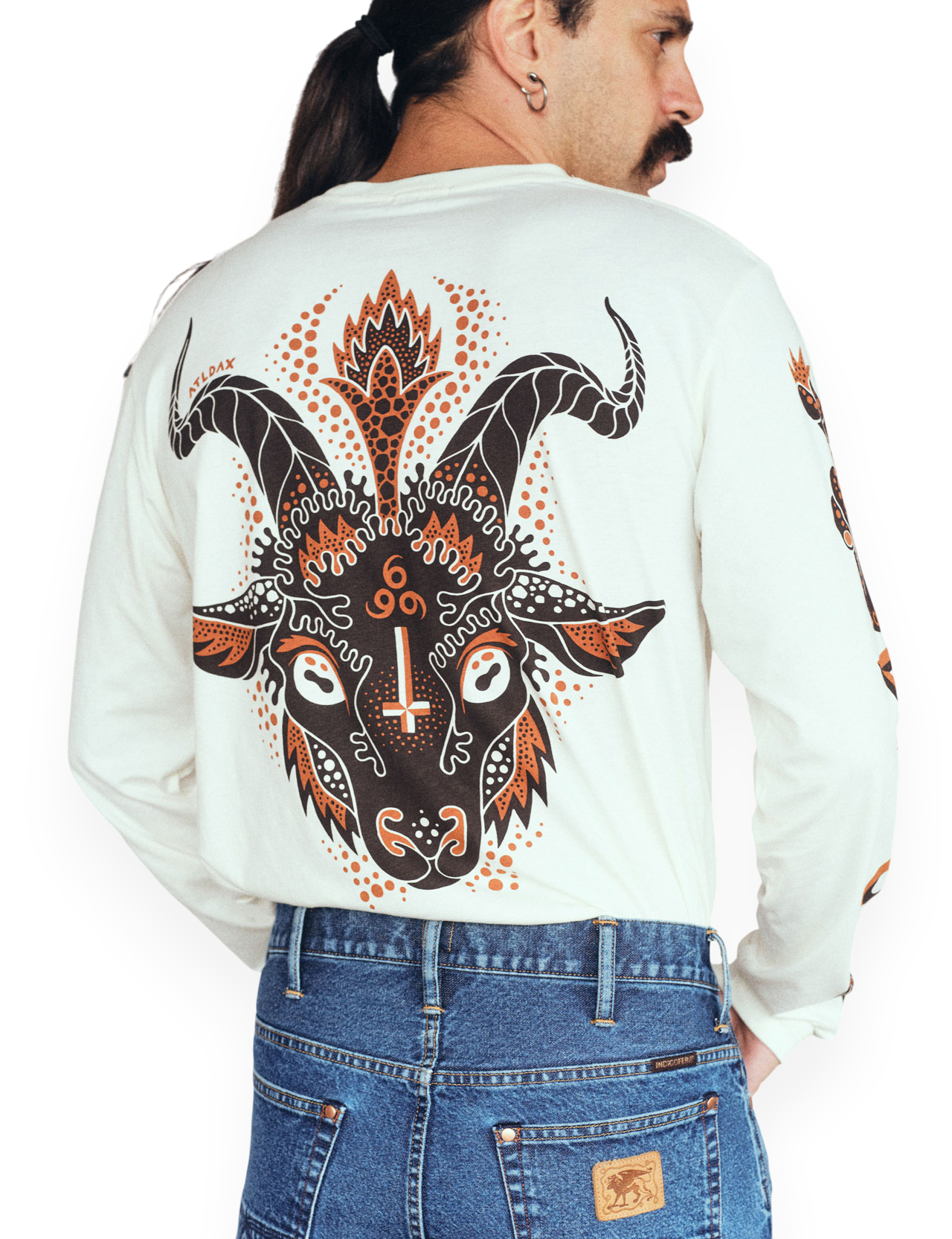 Indigofera---Iconic-Long-Sleeve-T-Shirt---Baphomet-Print