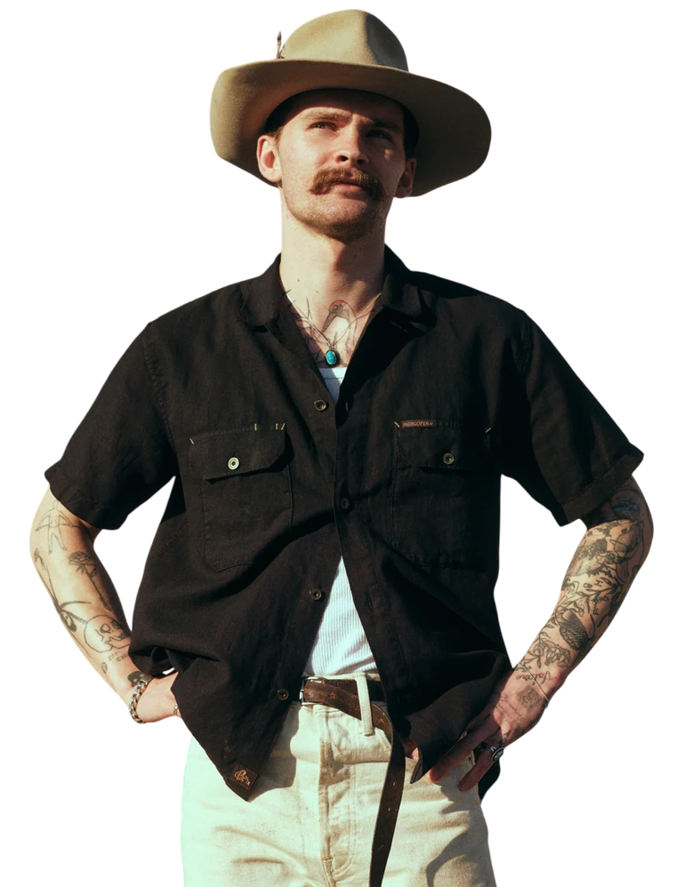 Indigofera - Javelina Mill Scale Canvas Shirt - Black
