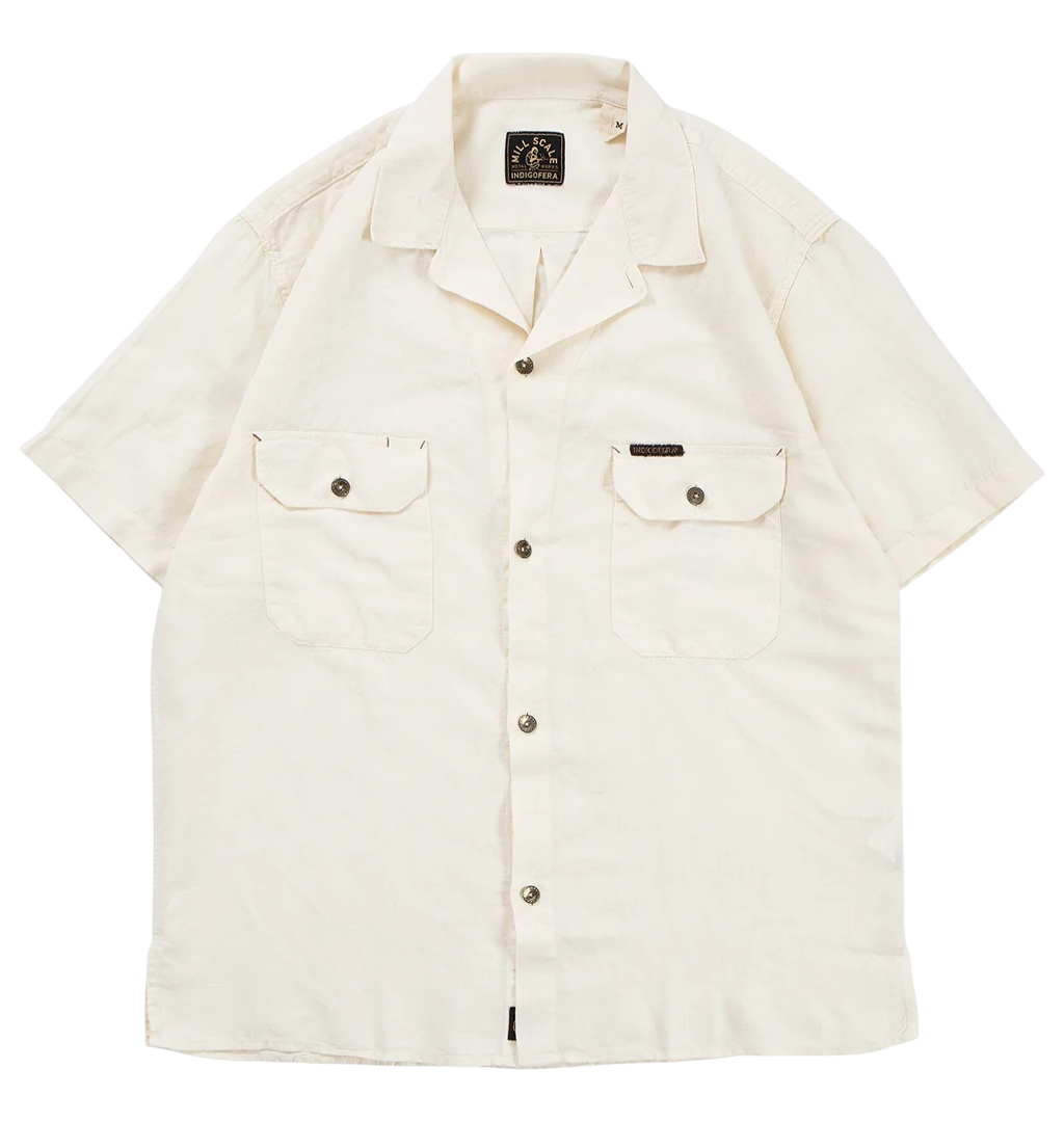 Indigofera---Javelina-Mill-Scale-Canvas-Shirt---Off-White-1