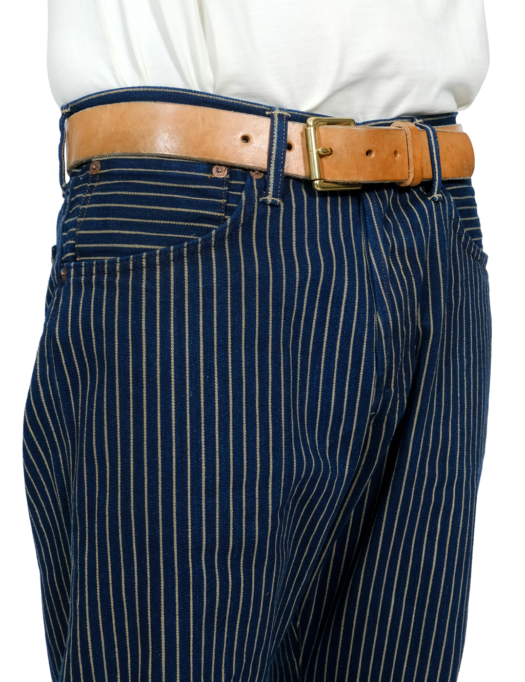 Indigofera - Kirk Rinsed Single Stripe Pants - 12oz