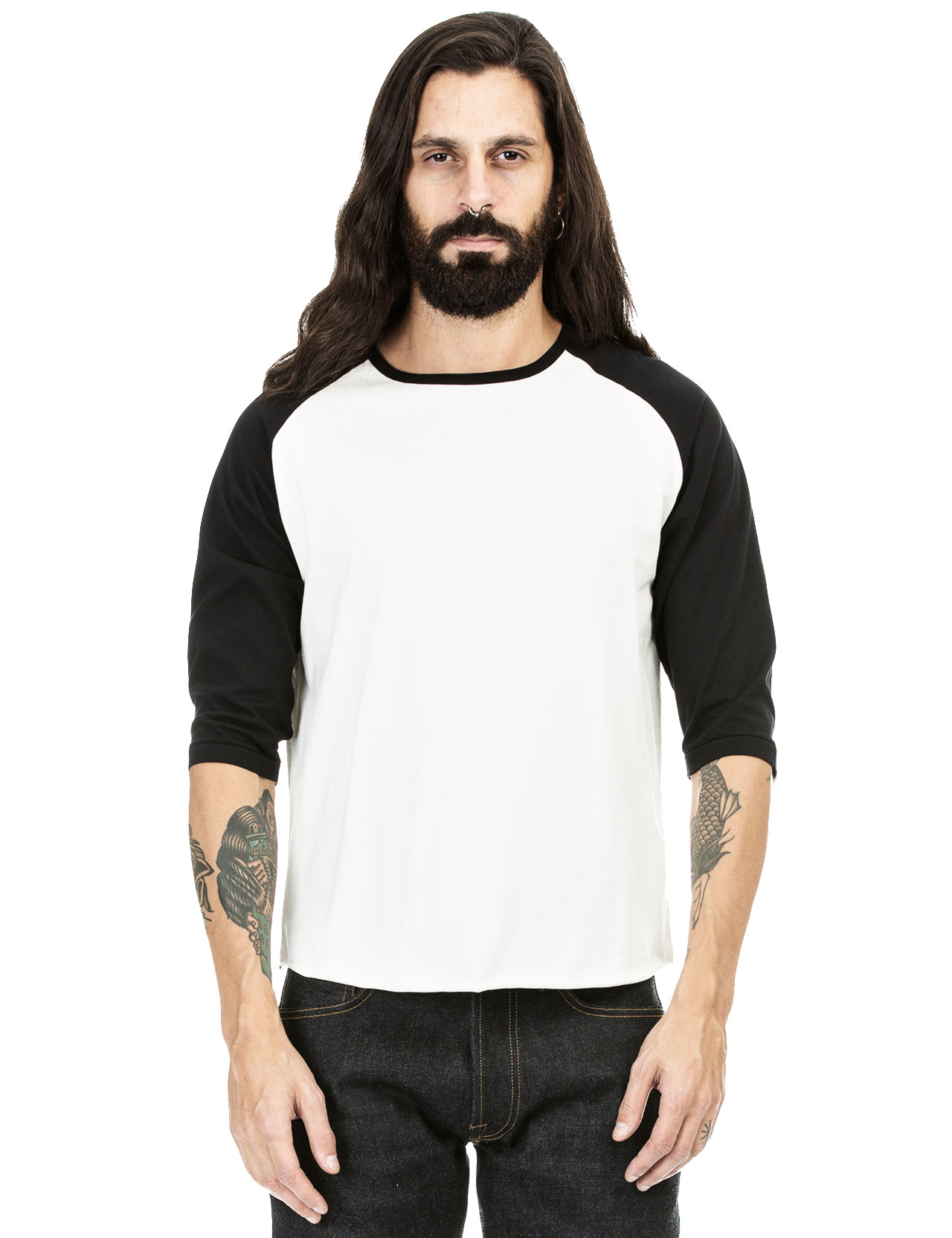 Indigofera - Leon Raglan Sweater - Cocatoo/Black