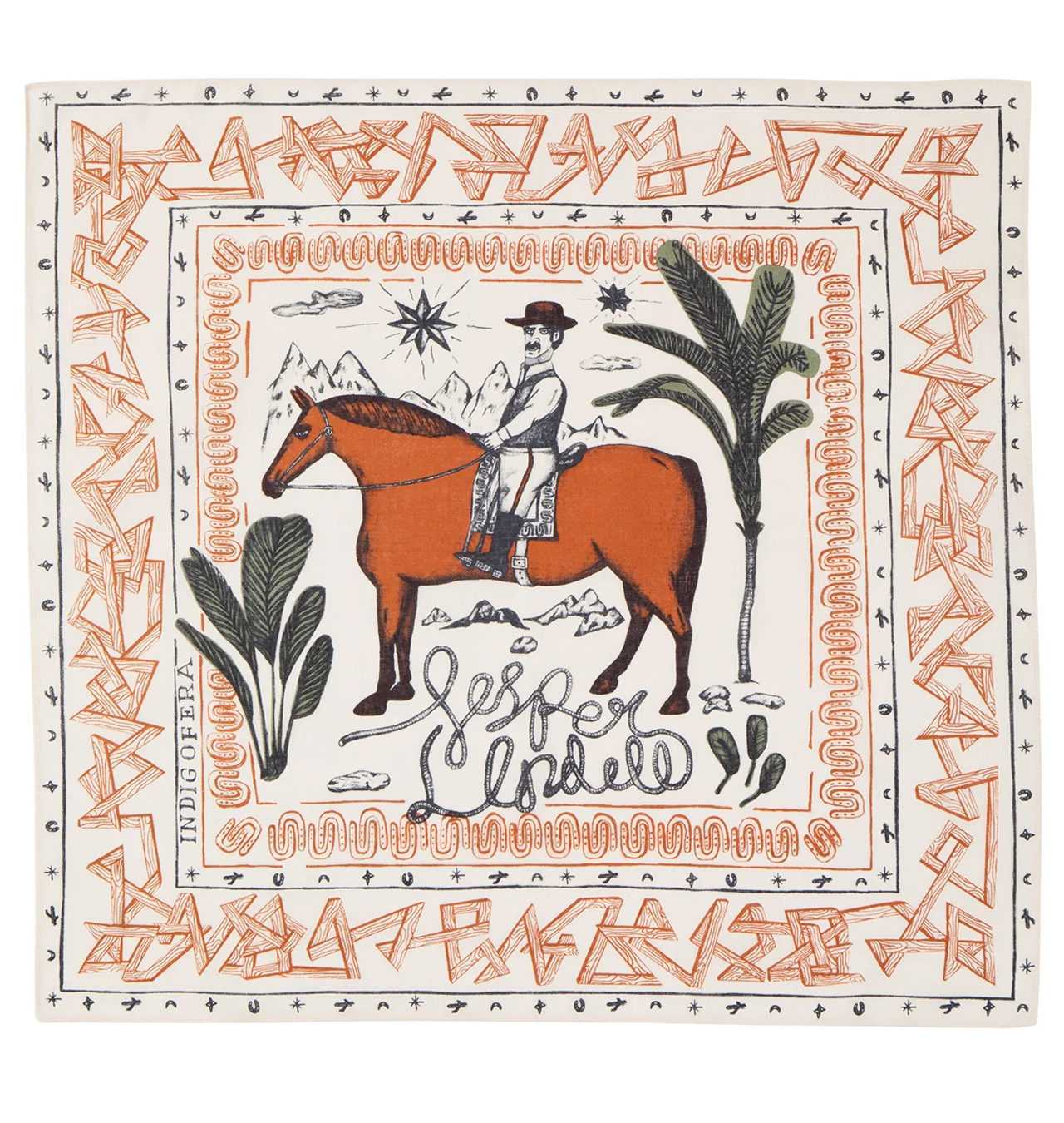 Indigofera - Lindell Bandana - Ecru