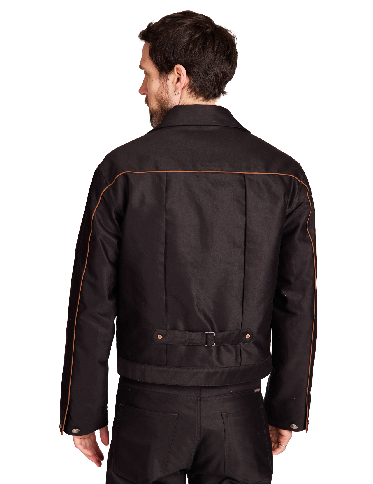 Indigofera - Slider Giza Cotton Moleskin Jacket - Black