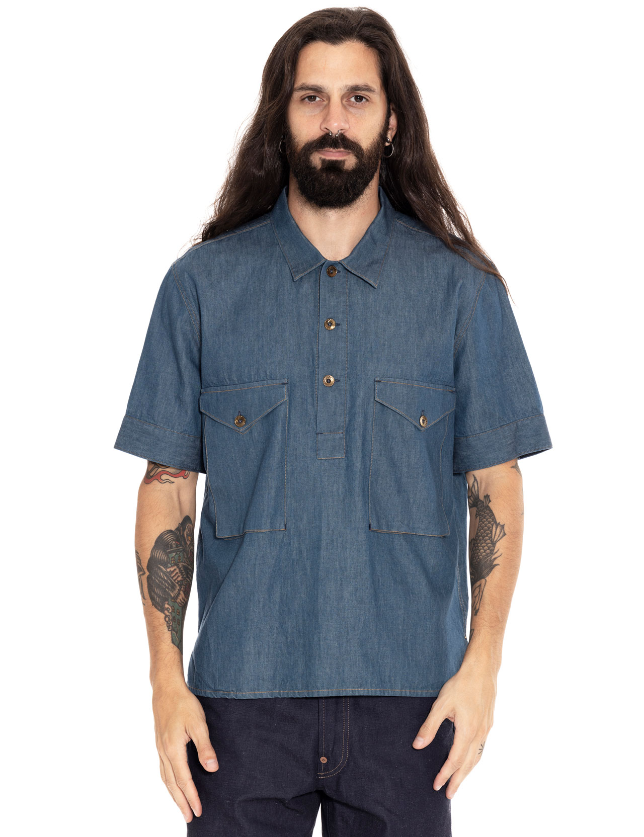 Indigofera - Teeter Shirt Cordova Denim - Petrol