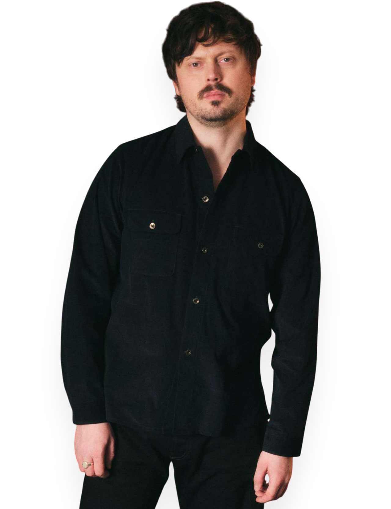 Indigofera - Webster Corduroy Flannel Shirt - Navy