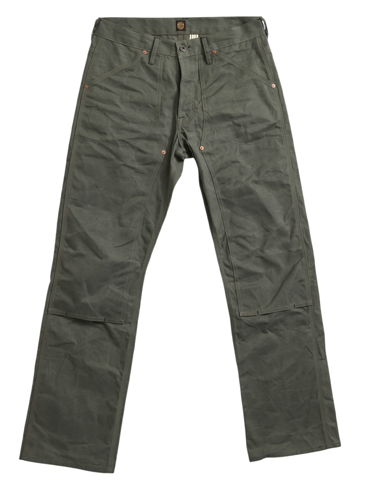Indigofera - Wendell STPF Waxed Canvas Double Knee Pants - Greyish / Green