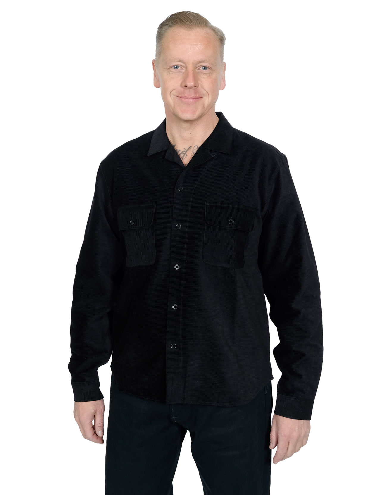 Indigofera - Willoughby Corduroy Shirt - Black