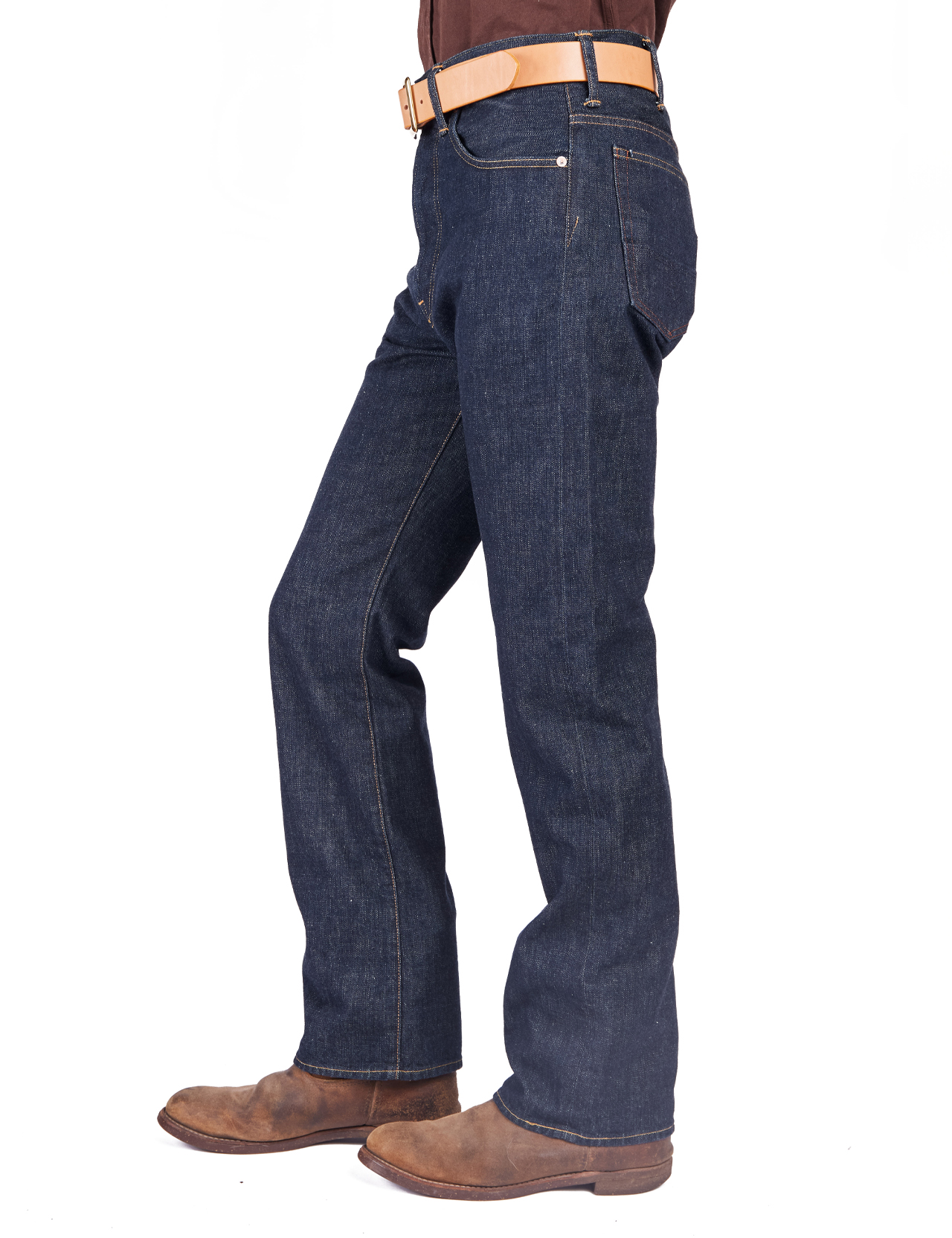 【OVERDUEFLAIR】INDIGO BOOTCUT DENIM PANTS_INDIGO Indigofera - Wyatt Laredo Broken Twill Bootcut Jeans Rinsed