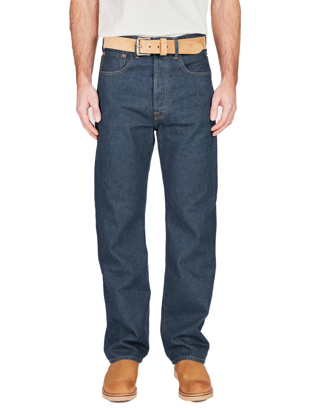 Indigofera - Wyatt Stampede Broken Twill Bootcut Jeans - 13.6 oz